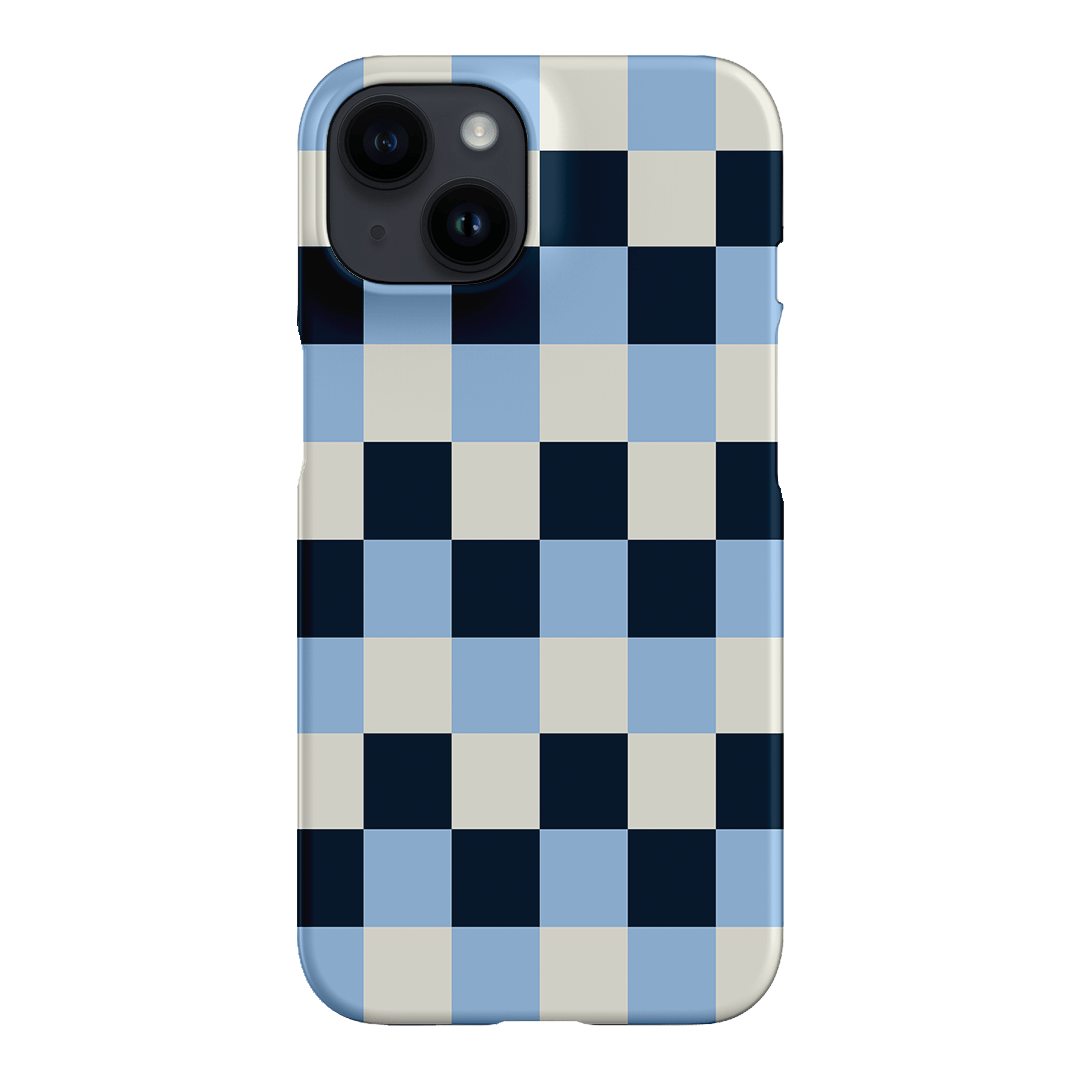 Checks in Blue Matte Case Matte Phone Cases iPhone 14 / Snap by The Dairy - The Dairy