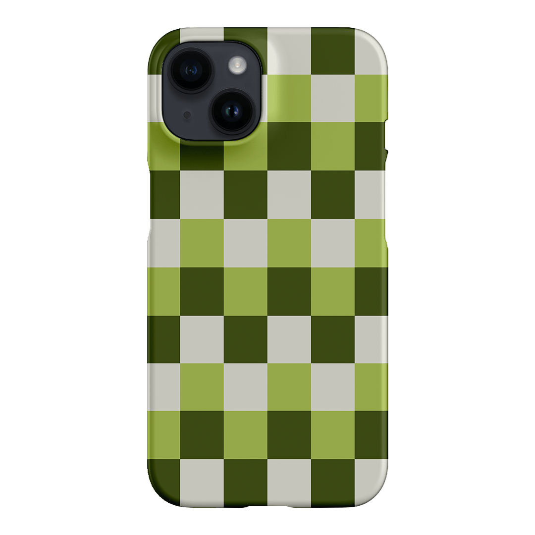 Checks in Green Matte Case Matte Phone Cases iPhone 14 / Snap by The Dairy - The Dairy
