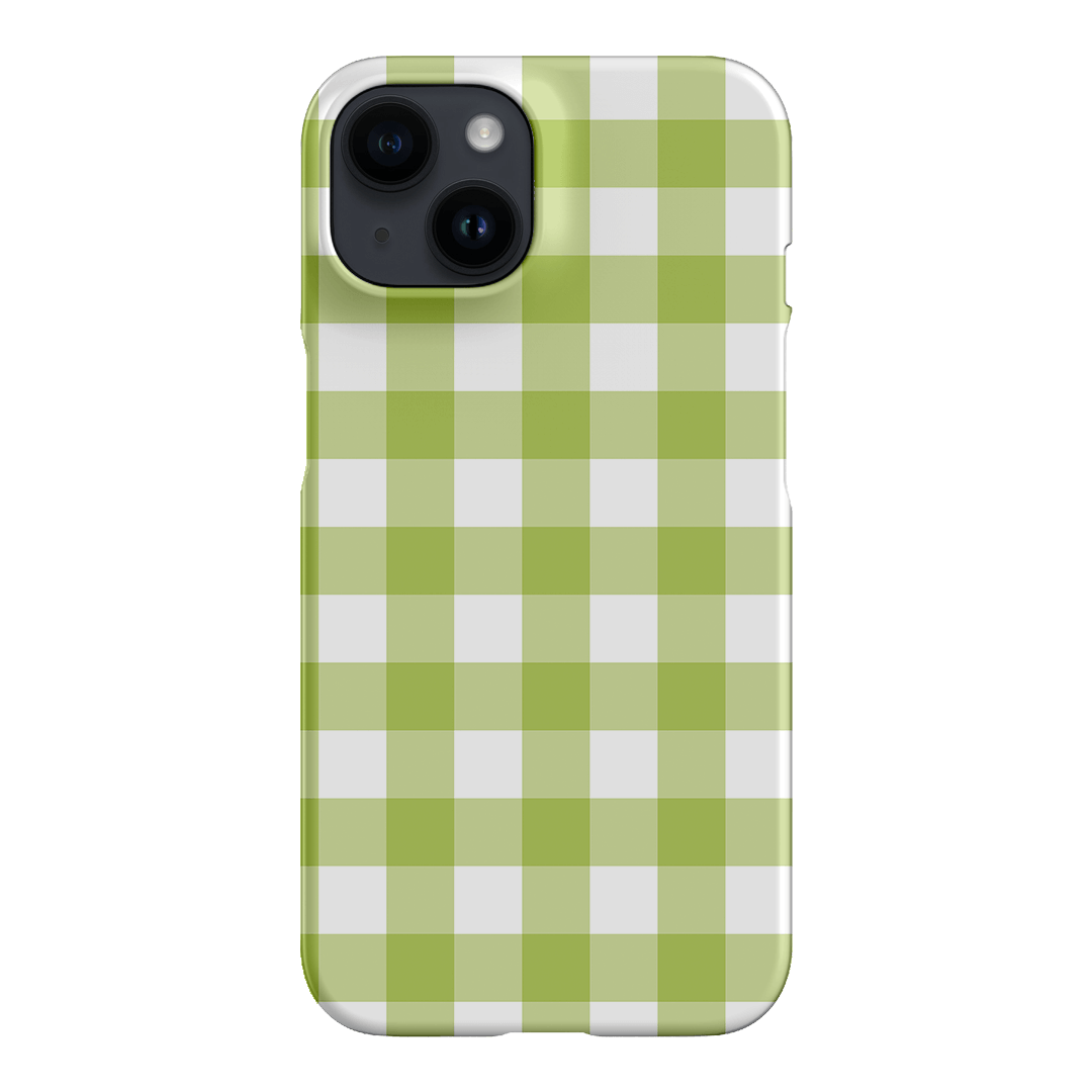 Gingham in Citrus Matte Case Matte Phone Cases iPhone 14 / Snap by The Dairy - The Dairy
