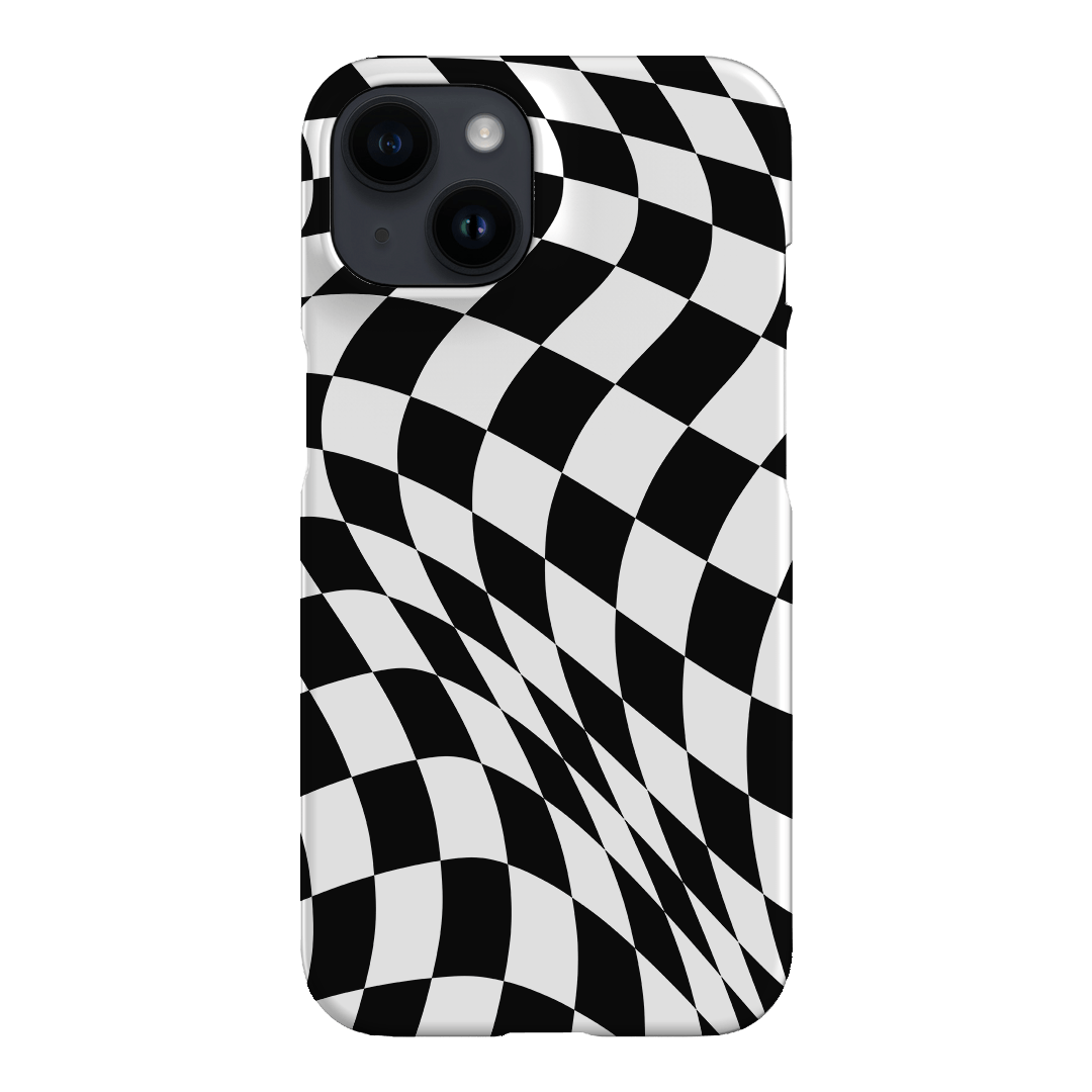 Wavy Check Noir Matte Case Matte Phone Cases iPhone 14 / Snap by The Dairy - The Dairy