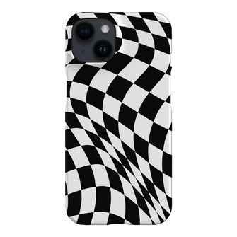 Wavy Check Noir Matte Case Matte Phone Cases iPhone 14 / Armoured by The Dairy - The Dairy