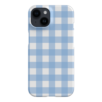Gingham in Sky Matte Case Matte Phone Cases iPhone 14 / Armoured by The Dairy - The Dairy
