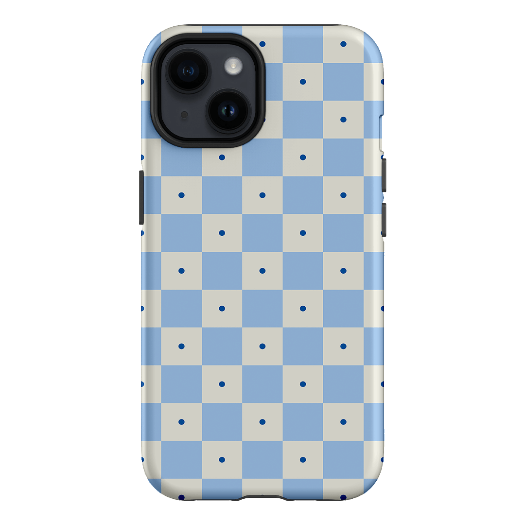 Checkers Blue Matte Phone Cases by The Dairy - The Dairy
