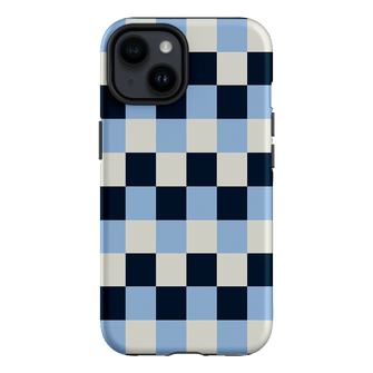 Checks in Blue Matte Case Matte Phone Cases iPhone 14 / Armoured by The Dairy - The Dairy