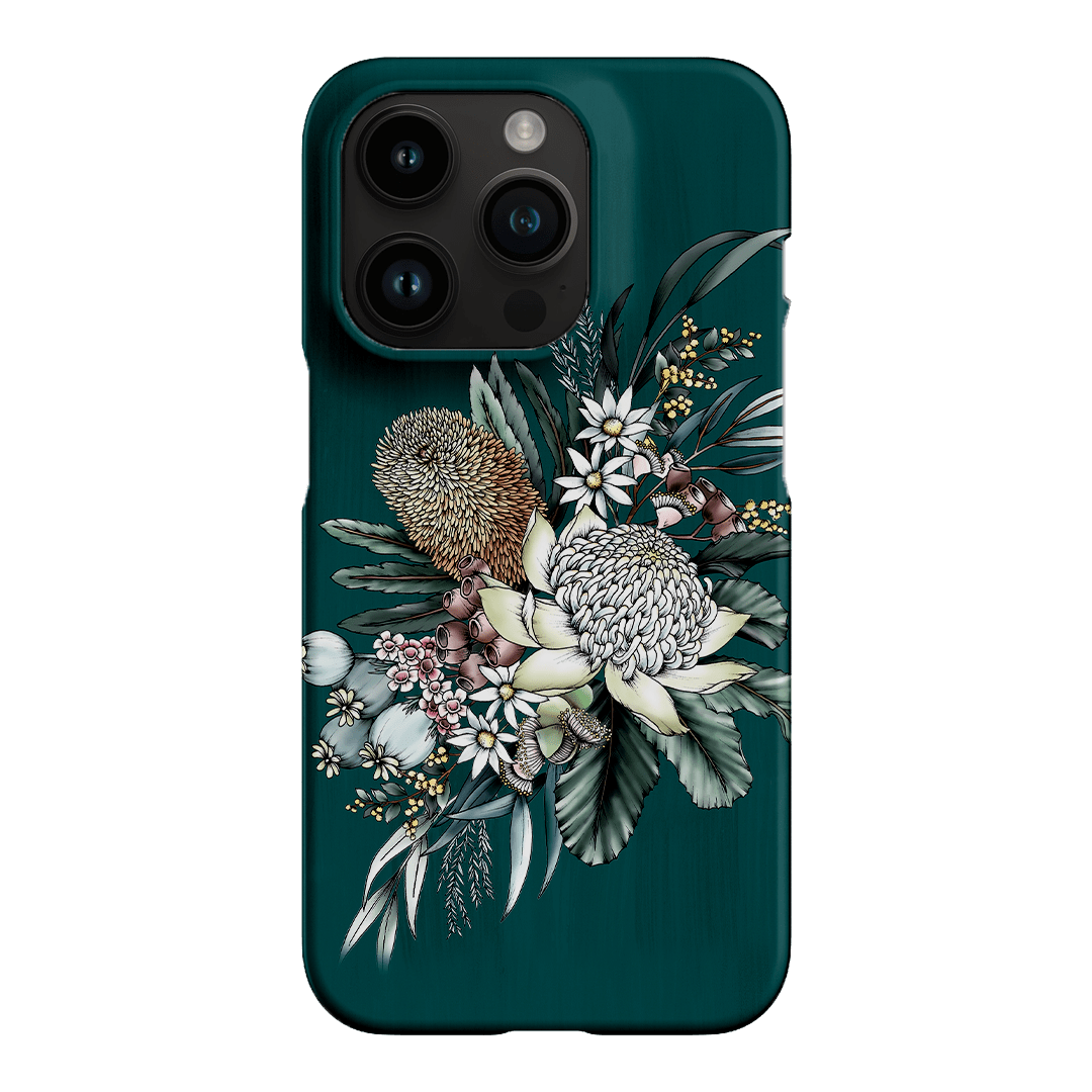 Teal Native Printed Phone Cases iPhone 14 Pro / Snap by Typoflora - The Dairy