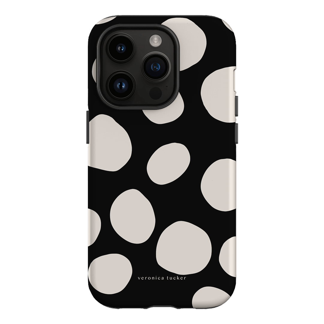 Pebbles Noir Printed Phone Cases iPhone 14 Pro / Armoured by Veronica Tucker - The Dairy