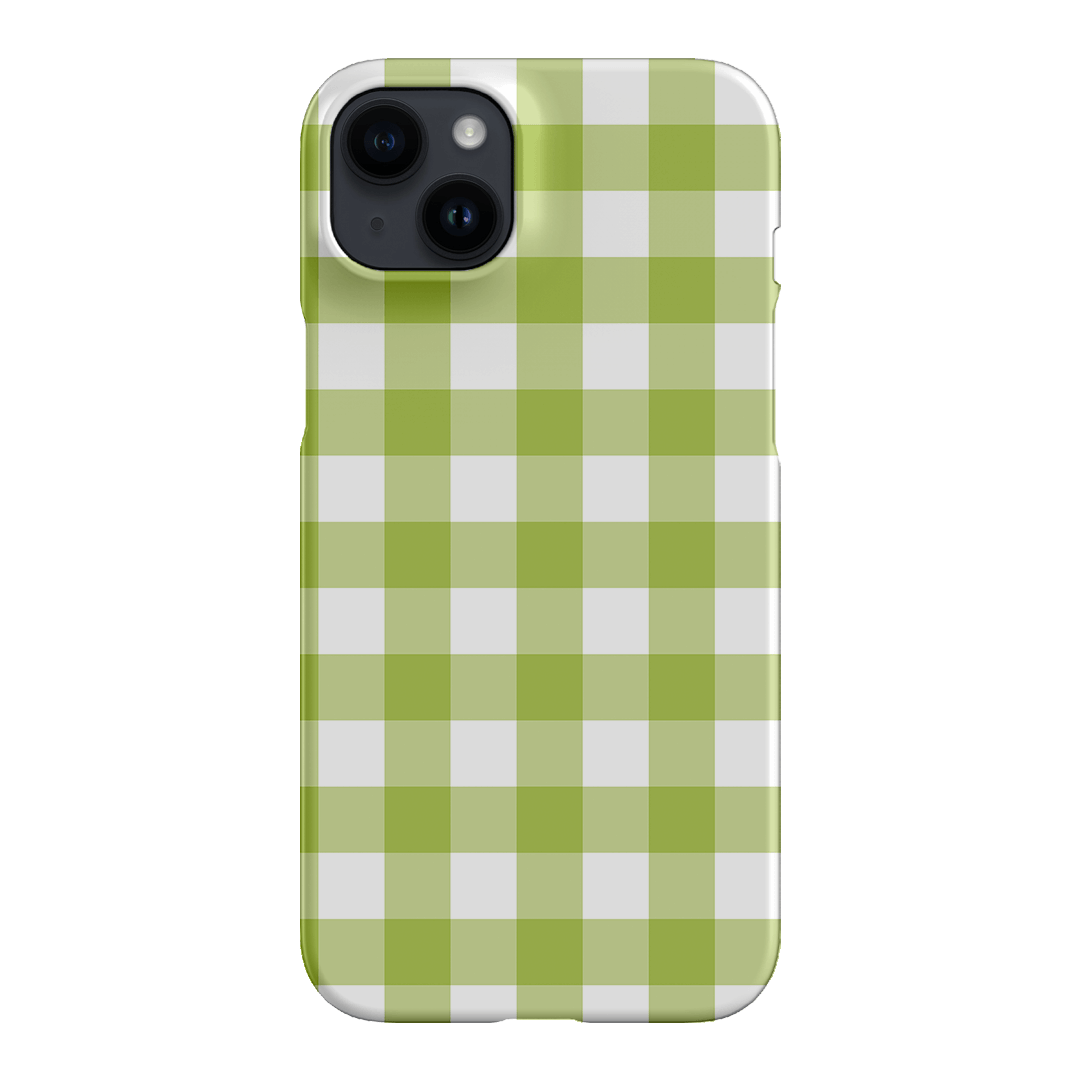 Gingham in Citrus Matte Case Matte Phone Cases iPhone 14 Plus / Snap by The Dairy - The Dairy