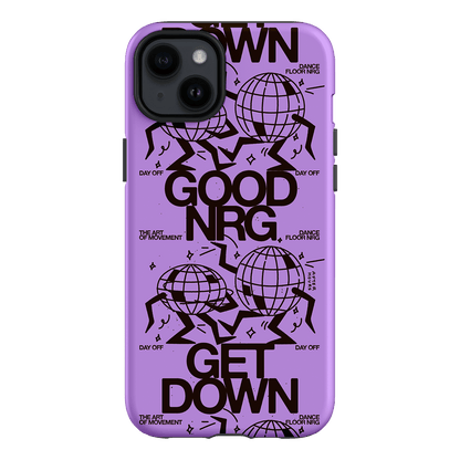 Good Energy in Purple Printed Phone Cases iPhone 14 Plus / Armoured by After Hours - The Dairy