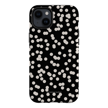 Mini Confetti Noir Printed Phone Cases iPhone 14 Plus / Armoured by Veronica Tucker - The Dairy