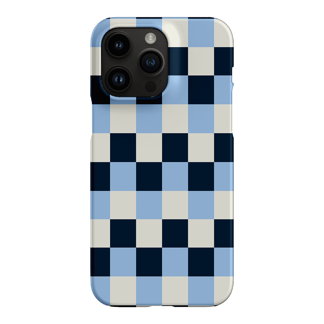 Checks in Blue Matte Case Matte Phone Cases iPhone 14 Pro Max / Snap by The Dairy - The Dairy