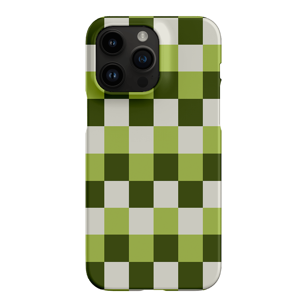 Checks in Green Matte Case Matte Phone Cases iPhone 14 Pro Max / Snap by The Dairy - The Dairy