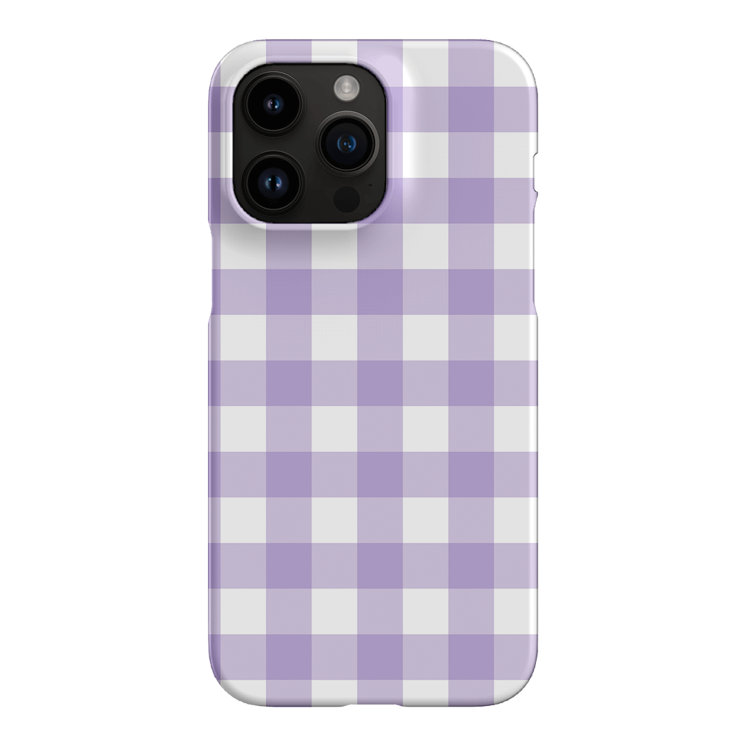 Gingham in Lilac Matte Case Matte Phone Cases iPhone 14 Pro Max / Snap by The Dairy - The Dairy