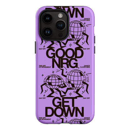 Good Energy in Purple Printed Phone Cases iPhone 14 Pro Max / Armoured by After Hours - The Dairy