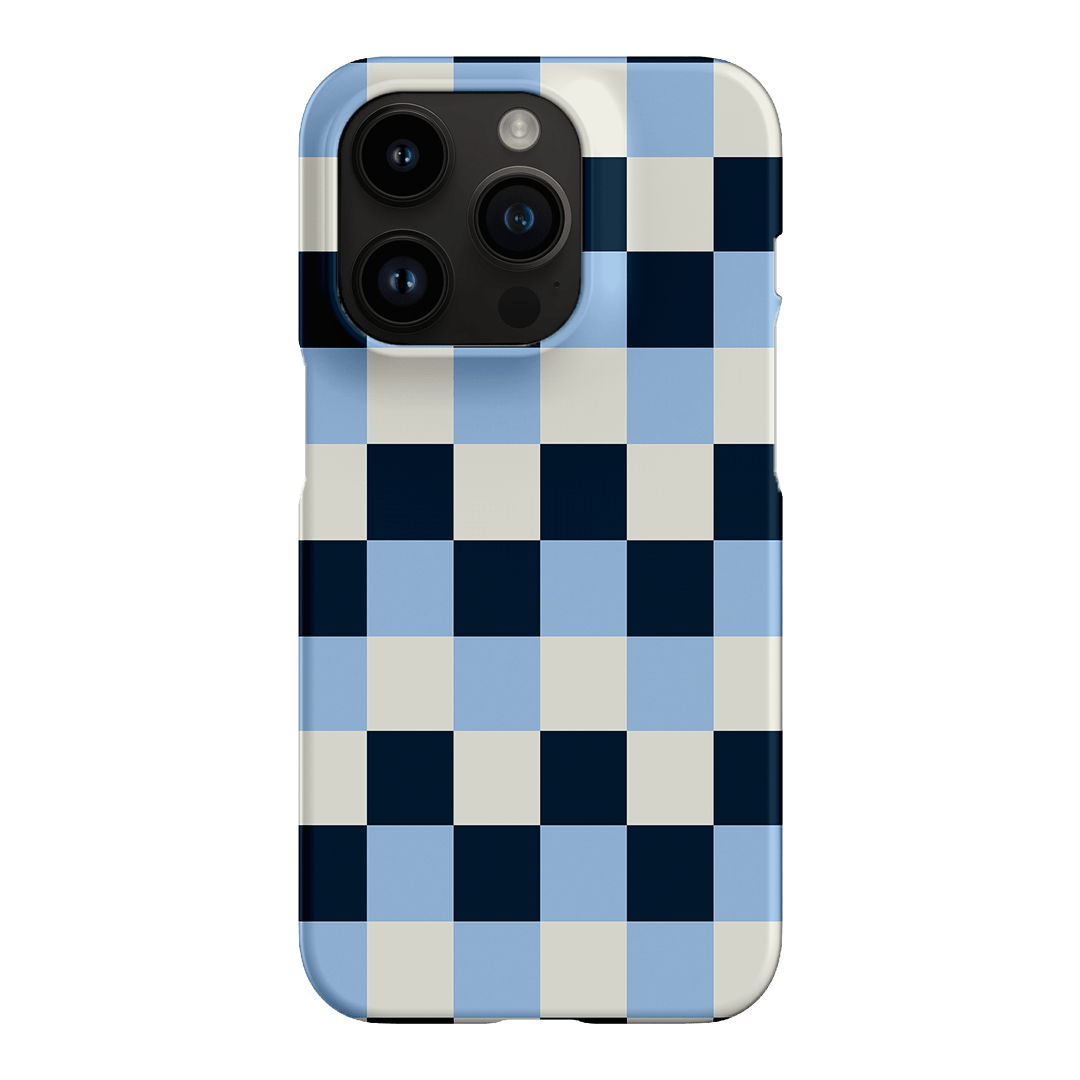Checks in Blue Matte Case Matte Phone Cases iPhone 14 Pro / Snap by The Dairy - The Dairy