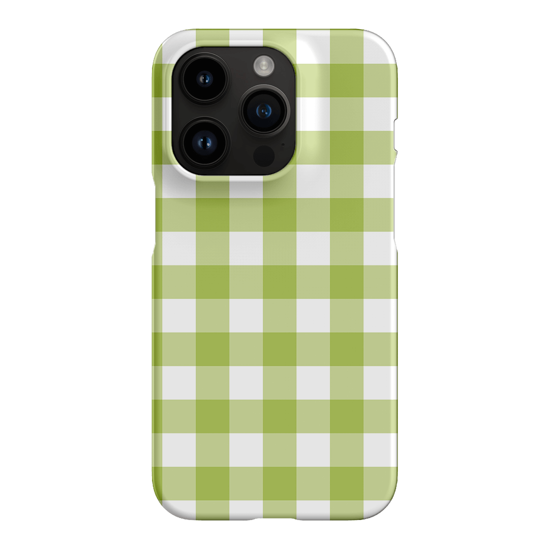 Gingham in Citrus Matte Case Matte Phone Cases iPhone 14 Pro / Snap by The Dairy - The Dairy