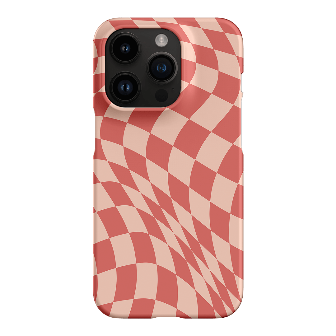 Wavy Check Blush on Blush Matte Case Matte Phone Cases iPhone 14 Pro / Snap by The Dairy - The Dairy