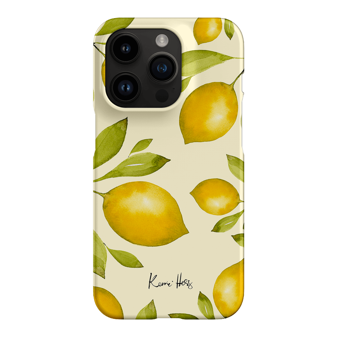 Summer Limone Printed Phone Cases iPhone 14 Pro / Snap by Kerrie Hess - The Dairy