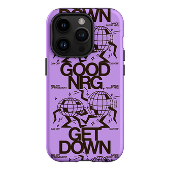 Good Energy in Purple Printed Phone Cases iPhone 14 Pro / Armoured by After Hours - The Dairy