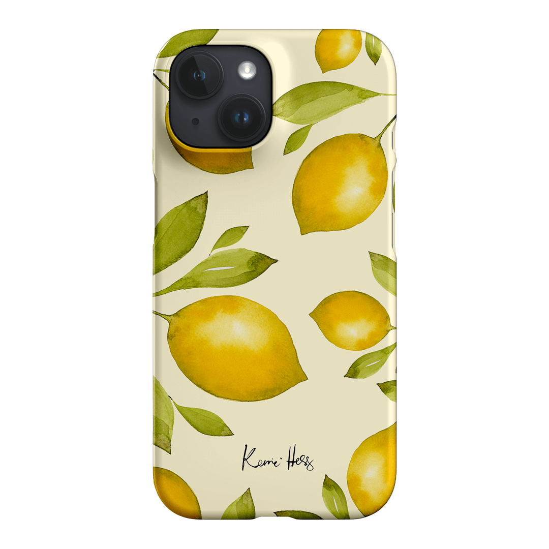 Summer Limone Printed Phone Cases iPhone 15 / Snap by Kerrie Hess - The Dairy