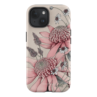 Pink Waratah Printed Phone Cases iPhone 15 / Armoured by Typoflora - The Dairy