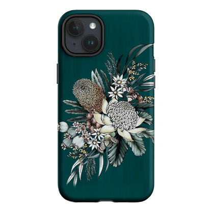 Teal Native Printed Phone Cases iPhone 15 Plus / Armoured by Typoflora - The Dairy