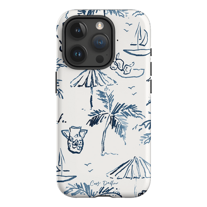 Balmy Blue Printed Phone Cases iPhone 15 Pro / Armoured by Cass Deller - The Dairy