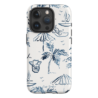Balmy Blue Printed Phone Cases iPhone 15 Pro / Armoured by Cass Deller - The Dairy