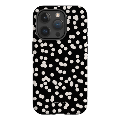 Mini Confetti Noir Printed Phone Cases iPhone 15 Pro / Armoured by Veronica Tucker - The Dairy