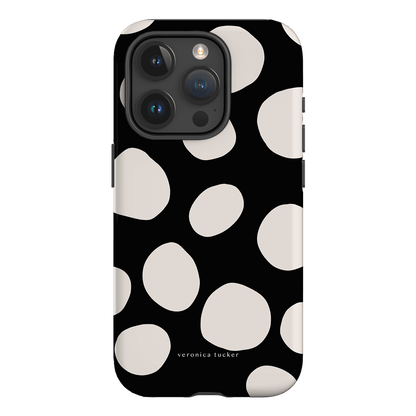 Pebbles Noir Printed Phone Cases iPhone 15 Pro / Armoured by Veronica Tucker - The Dairy