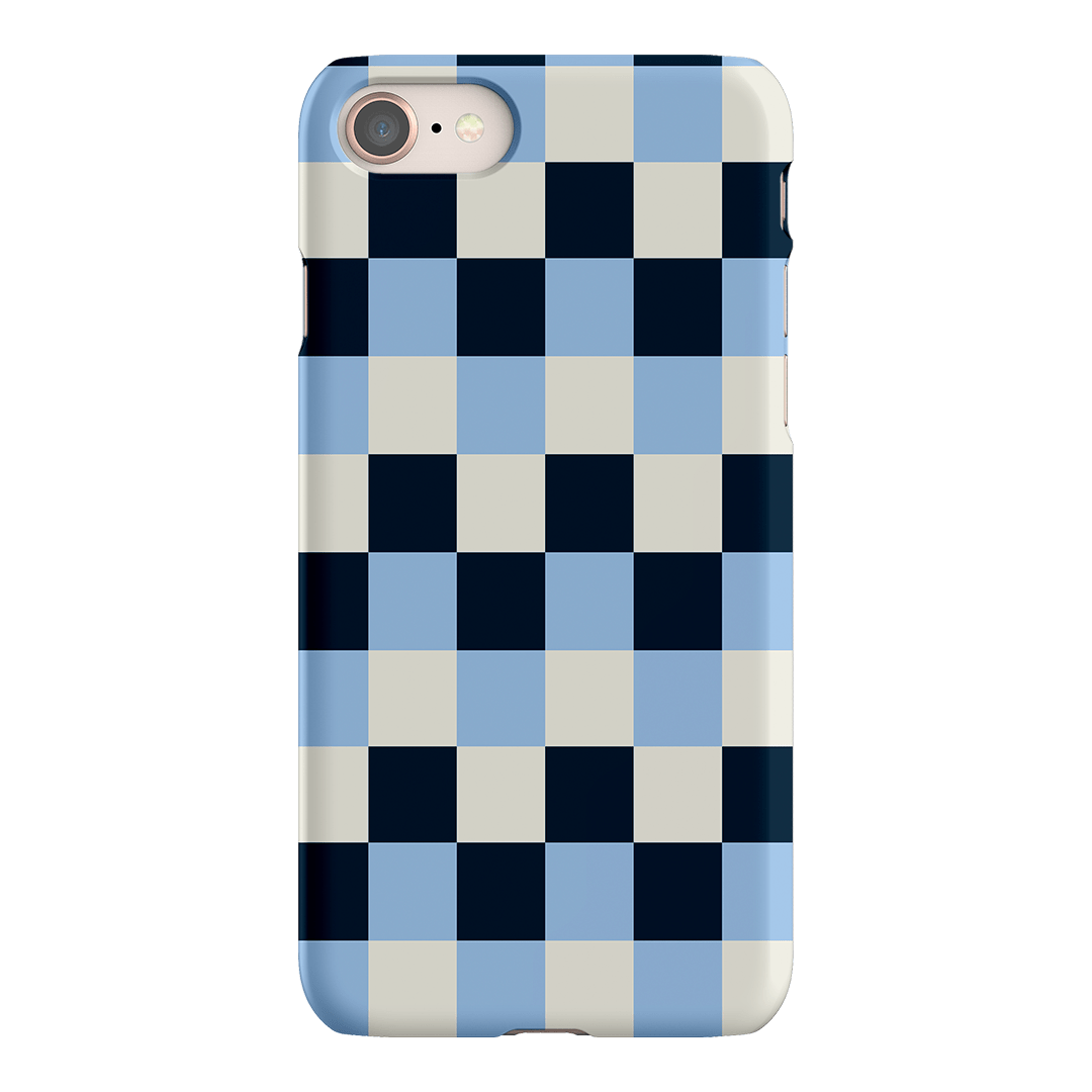 Checks in Blue Matte Case Matte Phone Cases iPhone 8 / Snap by The Dairy - The Dairy