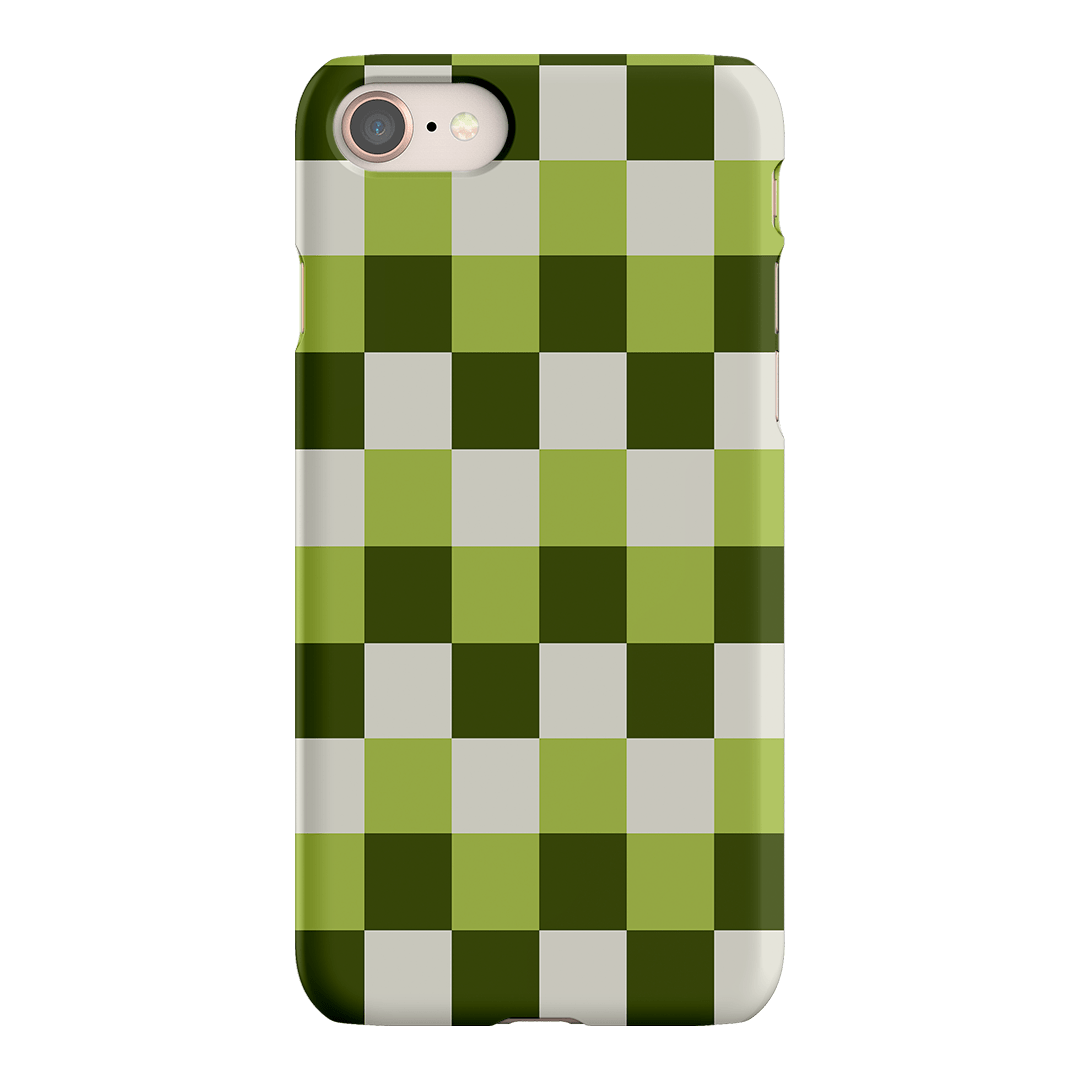 Checks in Green Matte Case Matte Phone Cases iPhone 8 / Snap by The Dairy - The Dairy