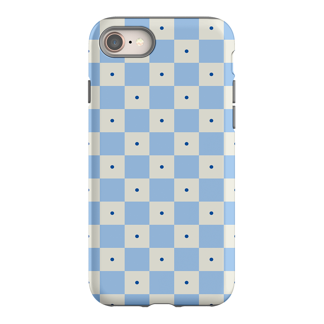Checkers Blue Matte Case Matte Phone Cases iPhone 8 / Armoured by The Dairy - The Dairy