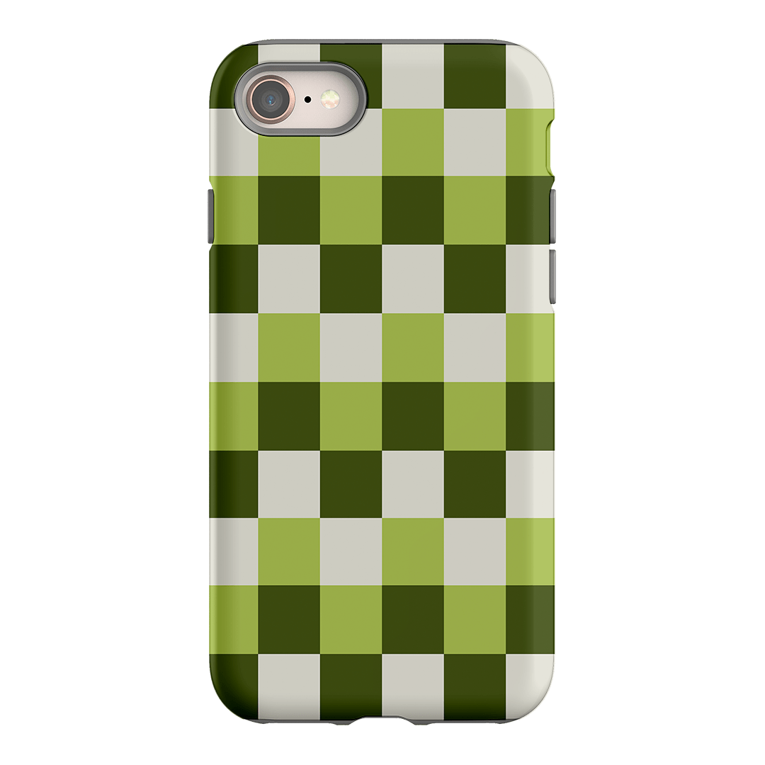 Checks in Green Matte Case Matte Phone Cases iPhone 8 / Armoured by The Dairy - The Dairy