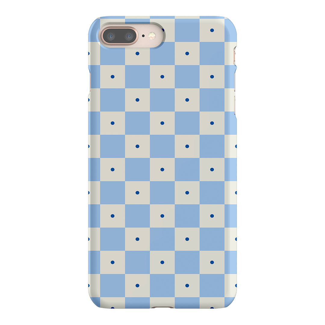 Checkers Blue Matte Case Matte Phone Cases iPhone 8 Plus / Snap by The Dairy - The Dairy