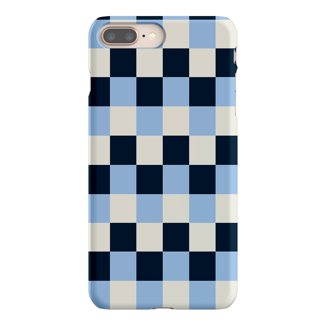 Checks in Blue Matte Case Matte Phone Cases iPhone 8 Plus / Snap by The Dairy - The Dairy