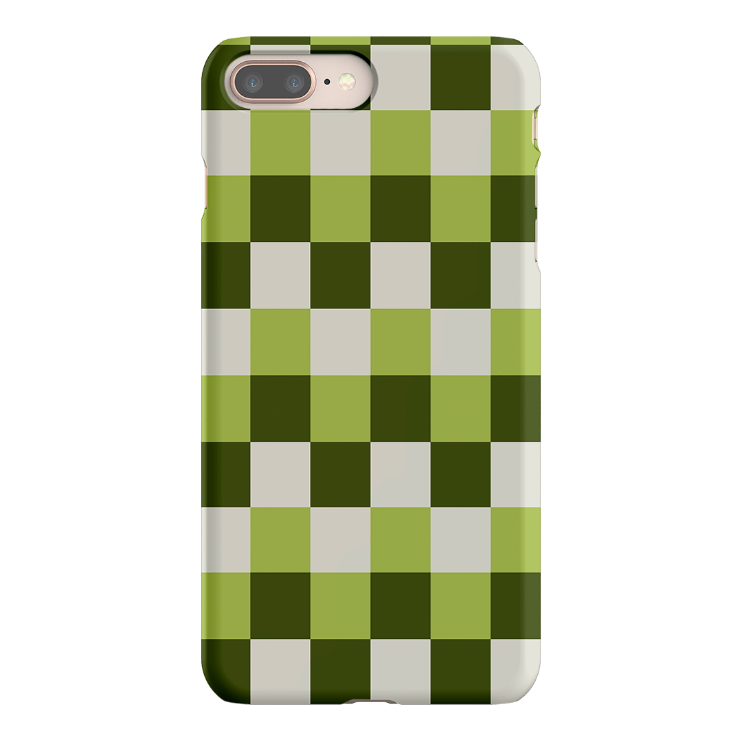 Checks in Green Matte Case Matte Phone Cases iPhone 8 Plus / Snap by The Dairy - The Dairy