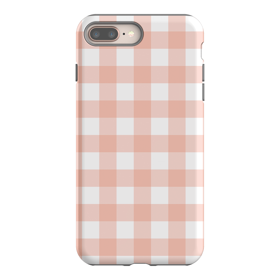 Gingham in Blush Matte Case Matte Phone Cases iPhone 8 Plus / Armoured by The Dairy - The Dairy