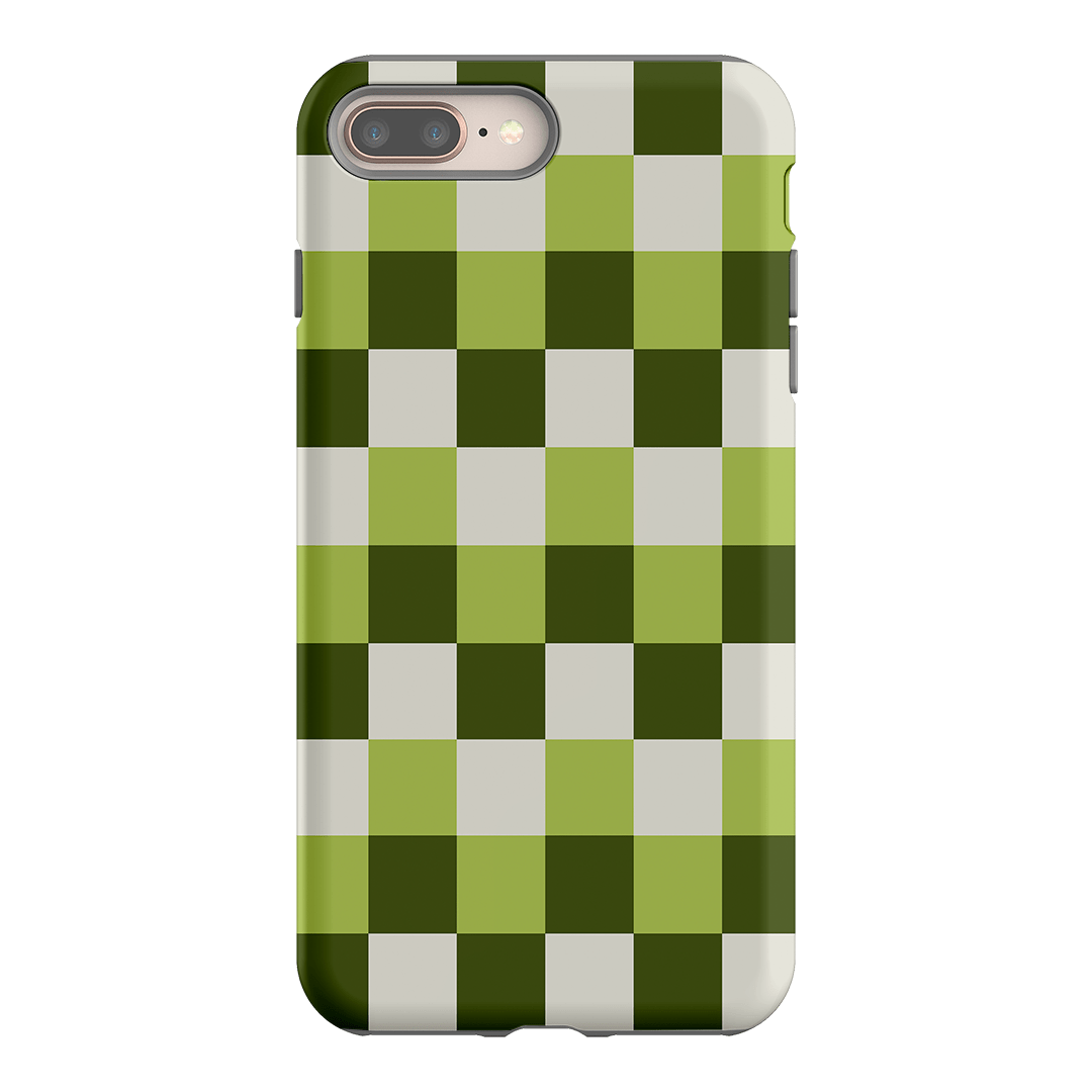 Checks in Green Matte Case Matte Phone Cases iPhone 8 Plus / Armoured by The Dairy - The Dairy
