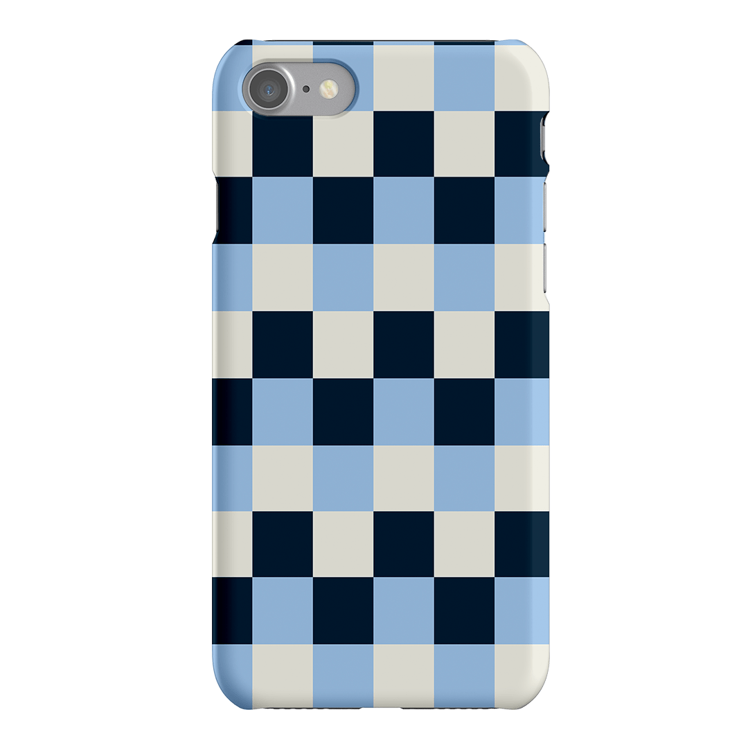 Checks in Blue Matte Case Matte Phone Cases iPhone SE / Snap by The Dairy - The Dairy
