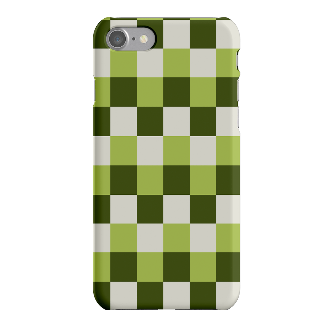Checks in Green Matte Case Matte Phone Cases iPhone SE / Snap by The Dairy - The Dairy