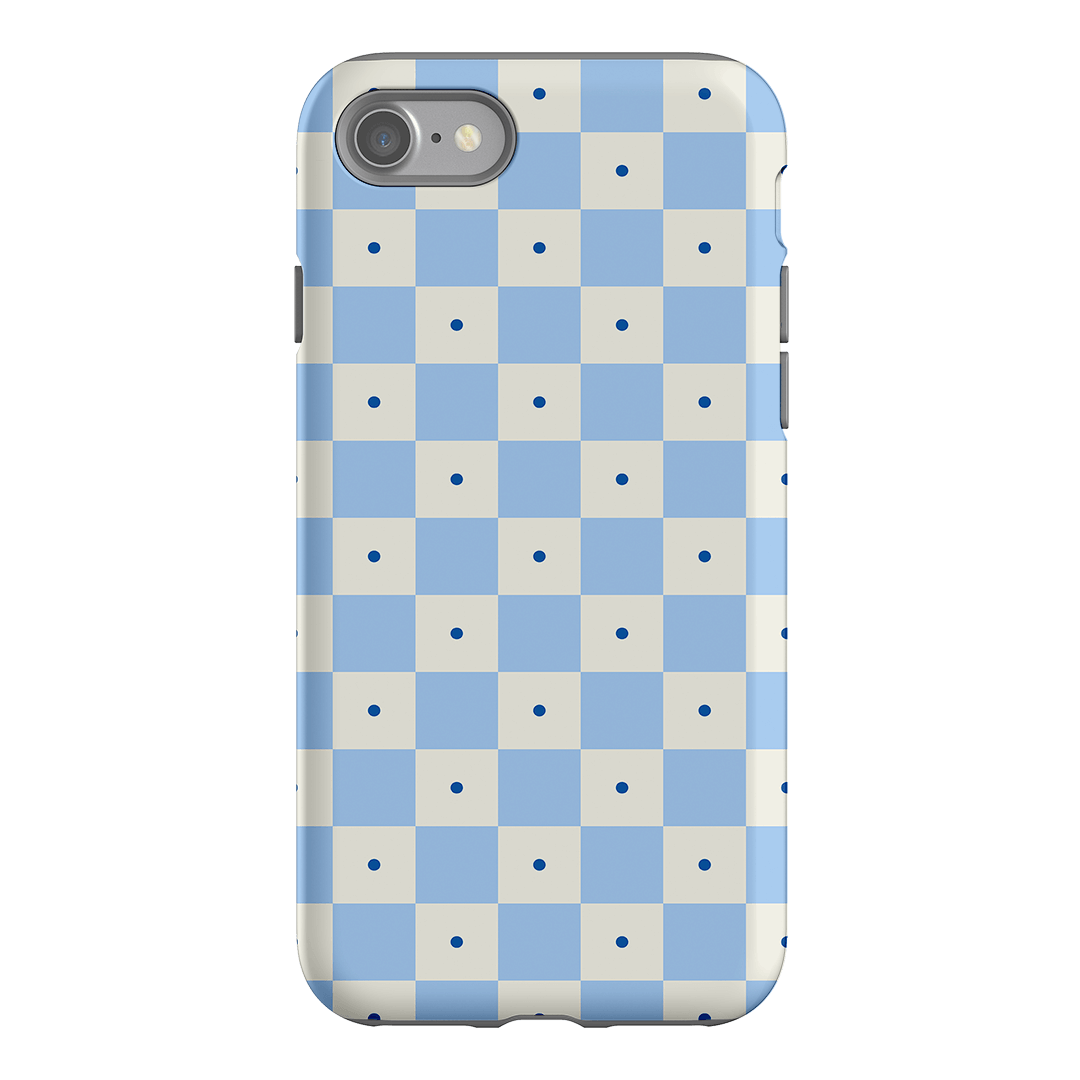 Checkers Blue Matte Case Matte Phone Cases iPhone SE / Armoured by The Dairy - The Dairy