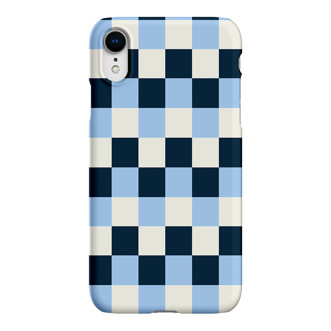 Checks in Blue Matte Case Matte Phone Cases iPhone XR / Snap by The Dairy - The Dairy