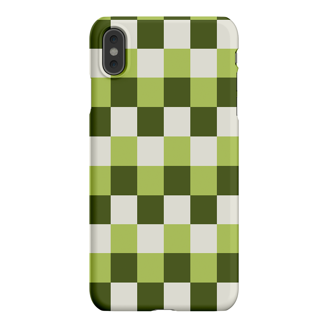 Checks in Green Matte Case Matte Phone Cases iPhone XS Max / Snap by The Dairy - The Dairy