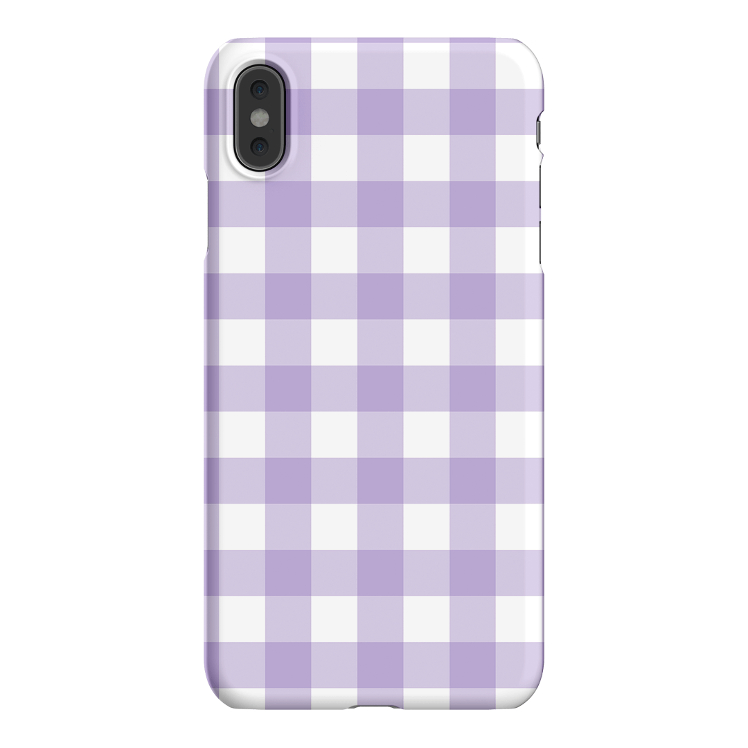 Gingham in Lilac Matte Case Matte Phone Cases iPhone XS Max / Snap by The Dairy - The Dairy
