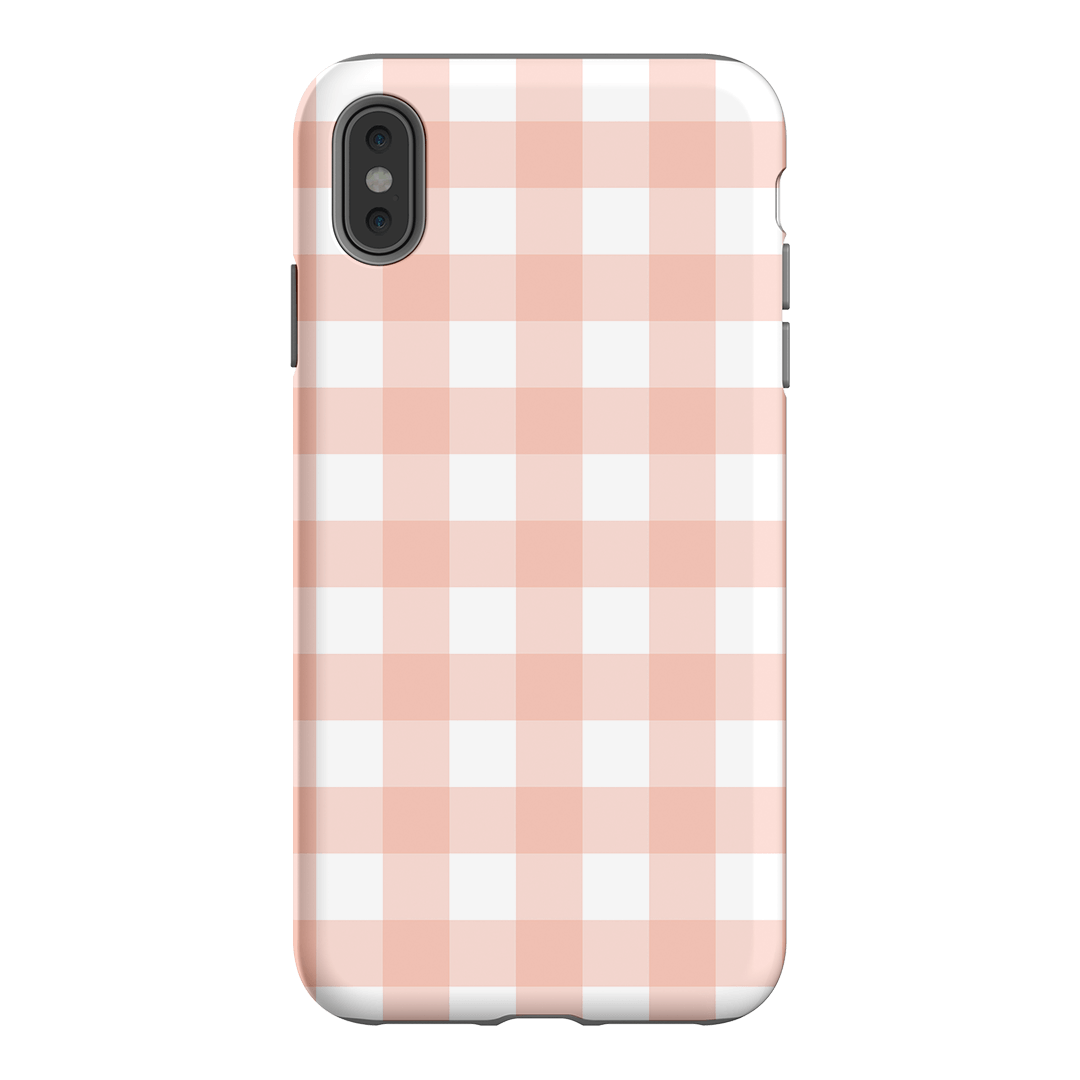 Gingham in Blush Matte Case Matte Phone Cases iPhone XS Max / Armoured by The Dairy - The Dairy