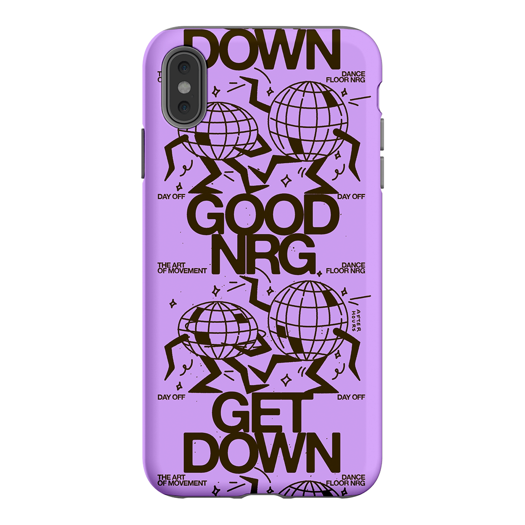 Good Energy in Purple Printed Phone Cases iPhone XS Max / Armoured by After Hours - The Dairy