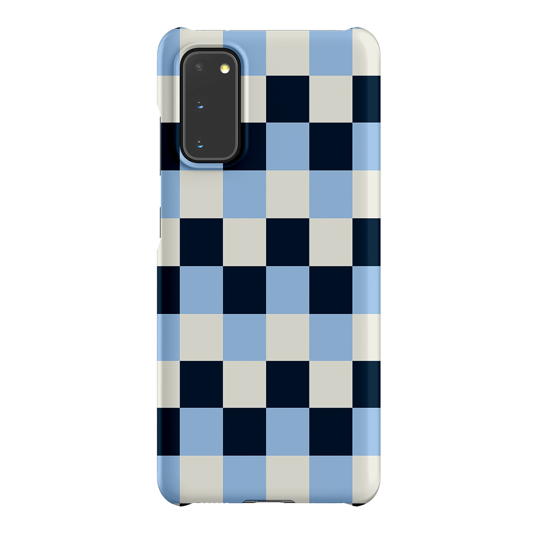 Checks in Blue Matte Case Matte Phone Cases Samsung Galaxy S20 / Snap by The Dairy - The Dairy