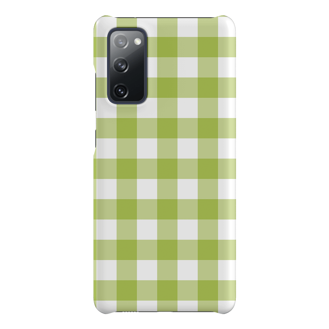Gingham in Citrus Matte Case Matte Phone Cases Samsung Galaxy S20 FE / Snap by The Dairy - The Dairy