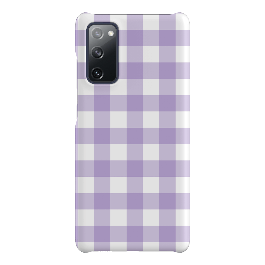 Gingham in Lilac Matte Case Matte Phone Cases Samsung Galaxy S20 FE / Snap by The Dairy - The Dairy