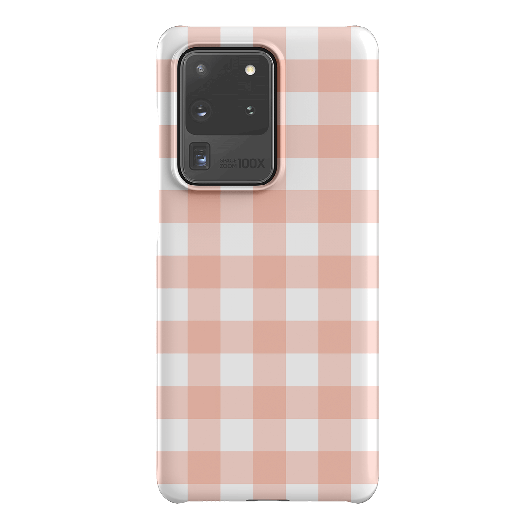 Gingham in Blush Matte Case Matte Phone Cases Samsung Galaxy S20 Ultra / Snap by The Dairy - The Dairy
